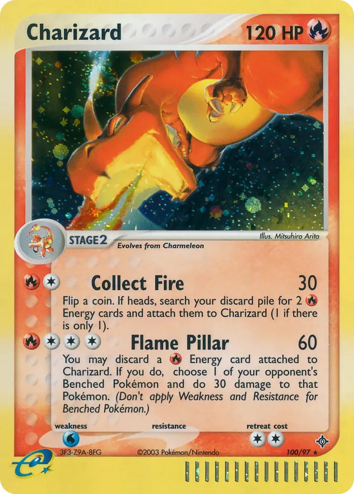 EX Dragon 영어판 Charizard 100 카드 앞면