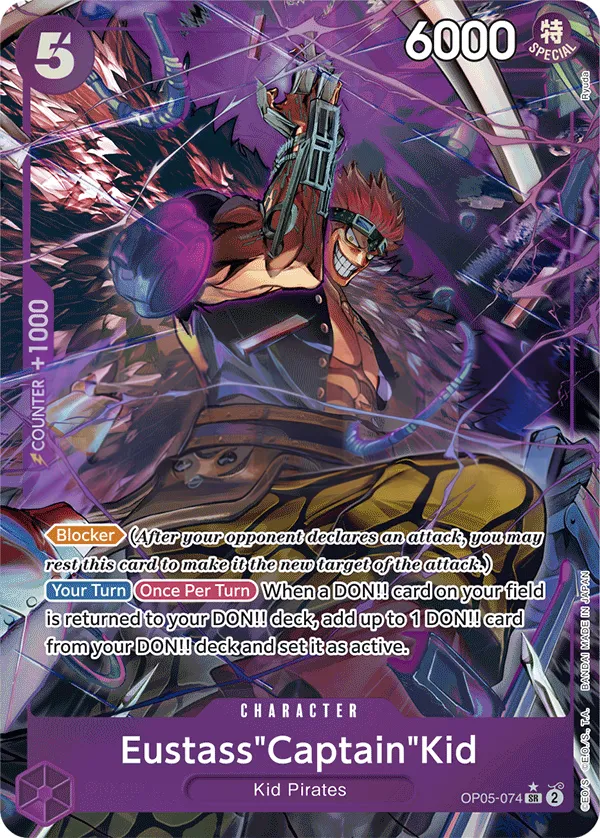 Awakening of the New Era 英語版 Eustass"Captain"Kid OP05-074 · パラレル 5 カード表面