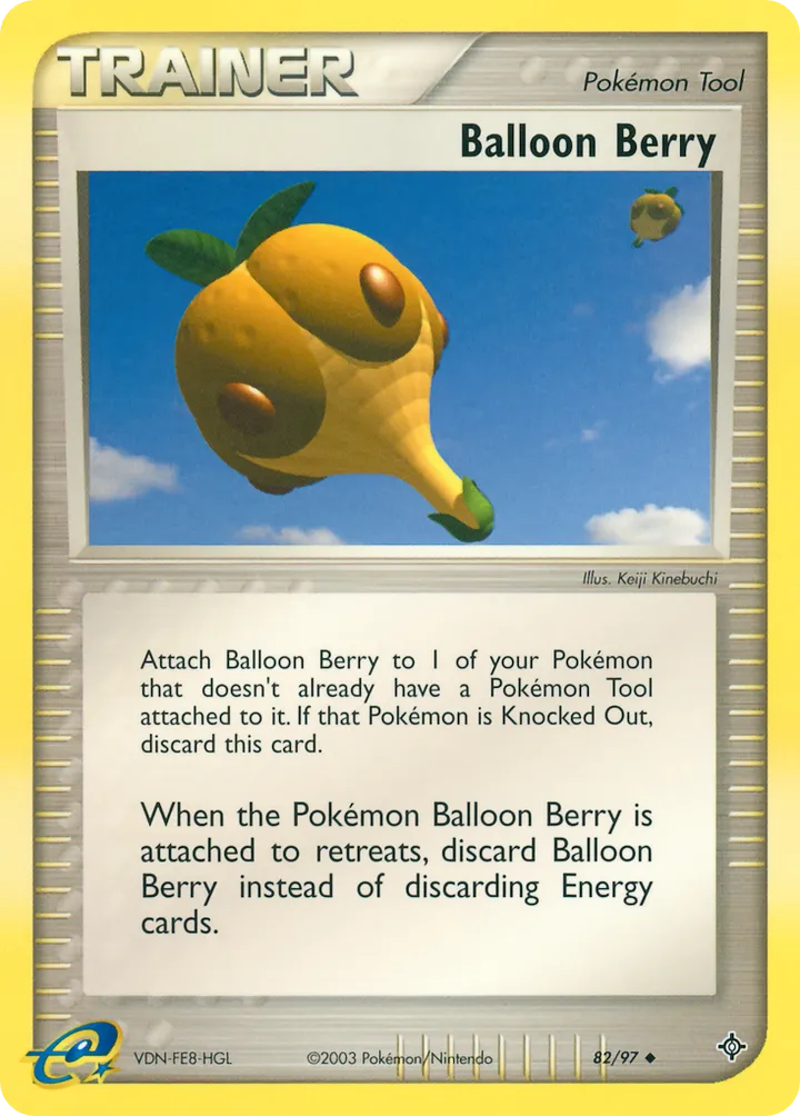 EX Dragon 영어판 Balloon Berry 82 카드 앞면