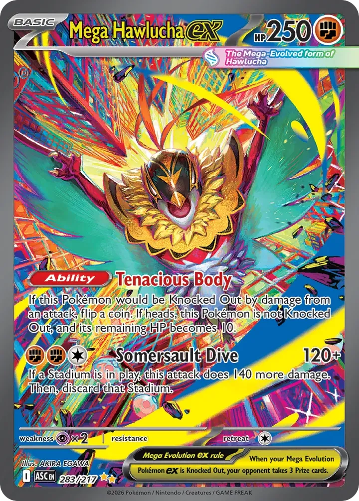 Mega Evolution—Ascended Heroes 영어판 Mega Hawlucha ex 283 카드 앞면