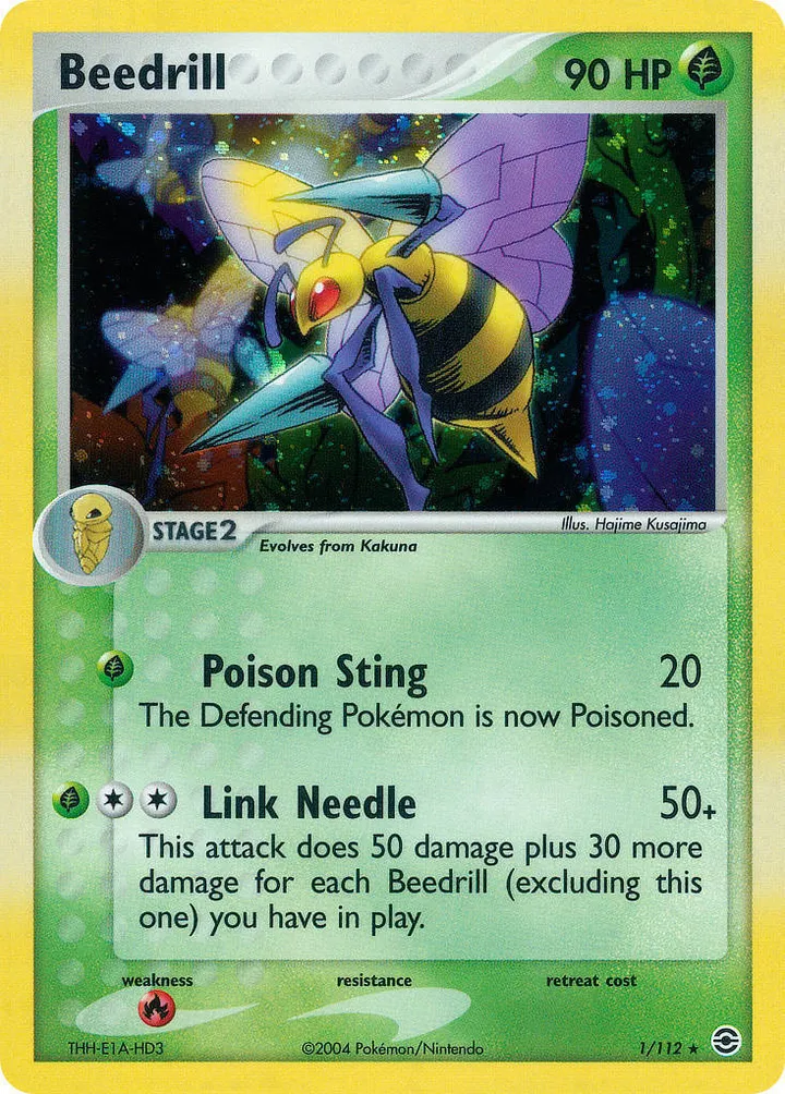 EX FireRed & LeafGreen 英語版 Beedrill 1 カード表面