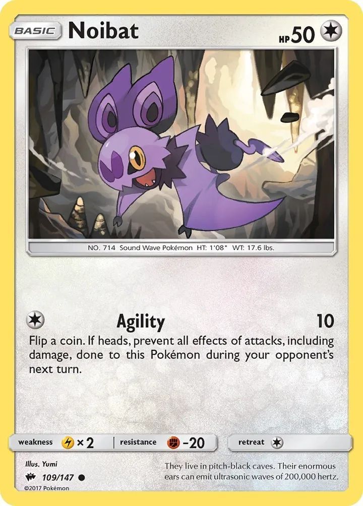 Sun & Moon—Burning Shadows 英語版 Noibat 109 カード表面