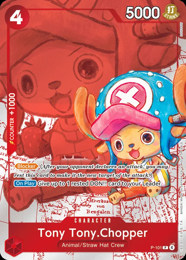 Promotion Cards 영어판 Tony Tony.Chopper P-101 · 패럴렐 2 카드 앞면