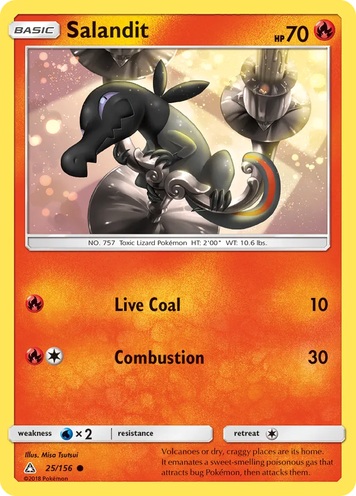 Sun & Moon—Ultra Prism 英語版 Salandit 25 カード表面