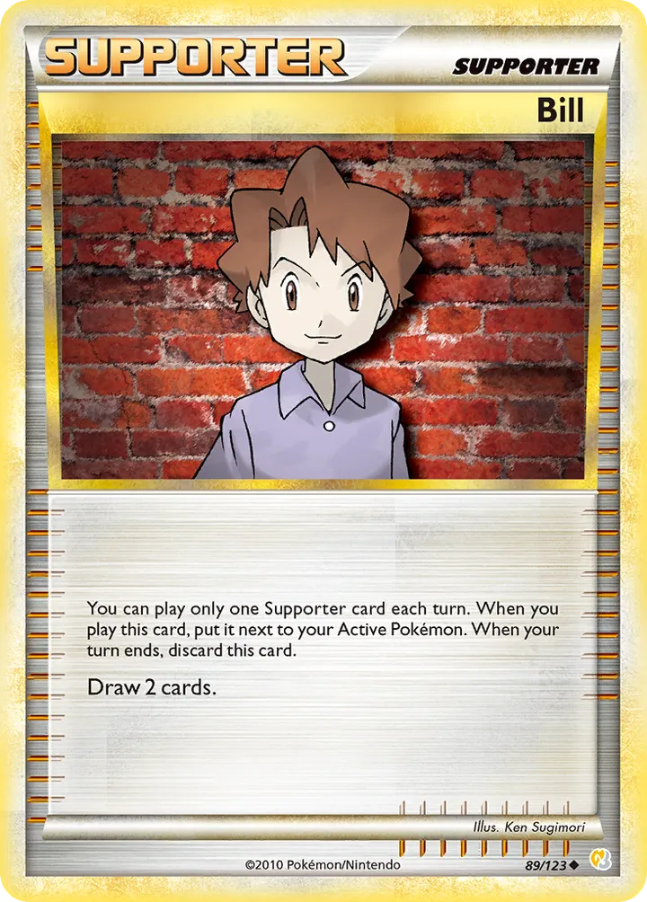 HeartGold & SoulSilver 영어판 Bill 89 카드 앞면