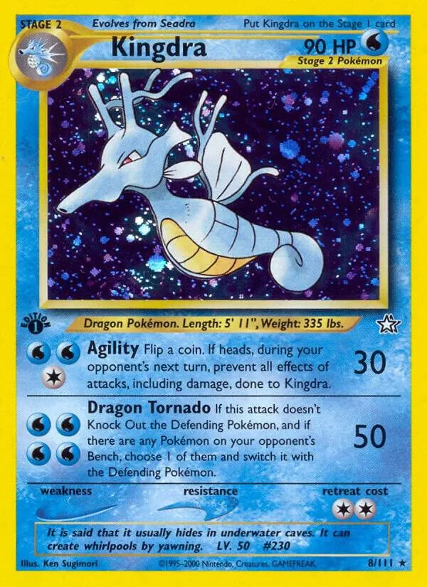Neo Genesis 英語版 Kingdra 8 カード表面