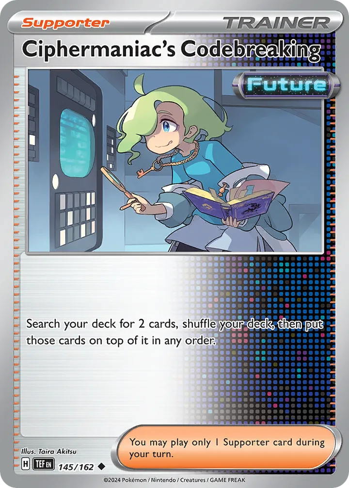 Scarlet & Violet—Temporal Forces 영어판 Ciphermaniac's Codebreaking 145 카드 앞면