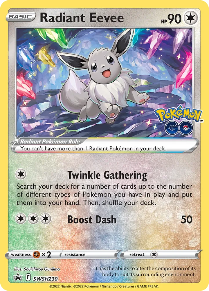 SWSH Black Star Promos 영어판 Radiant Eevee SWSH230 카드 앞면