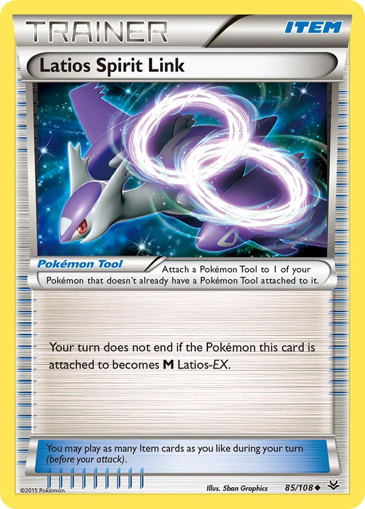 XY—Roaring Skies 英語版 Latios Spirit Link 85 カード表面