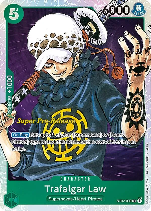 Worst Generation 영어판 Trafalgar Law ST02-009 · 세트 출시 행사 카드 앞면