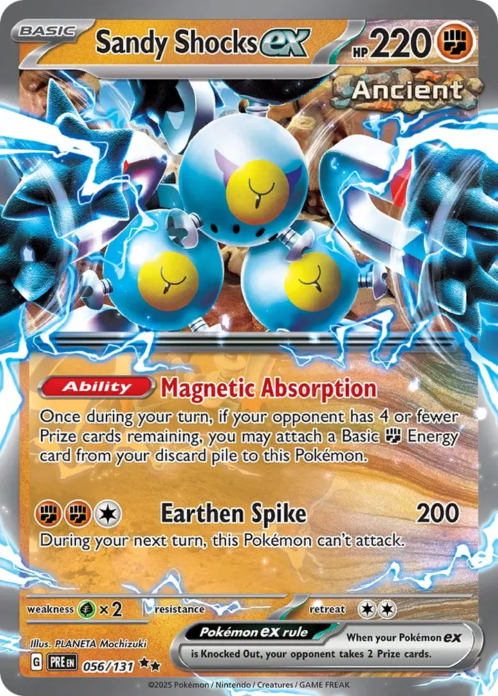 Scarlet & Violet—Prismatic Evolutions 영어판 Sandy Shocks ex 56 카드 앞면