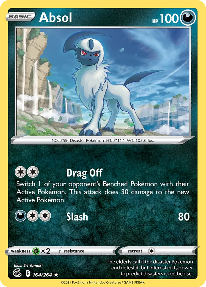 Sword & Shield—Fusion Strike 영어판 Absol 164 카드 앞면