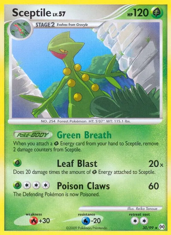 Platinum—Arceus 영어판 Sceptile 30 카드 앞면