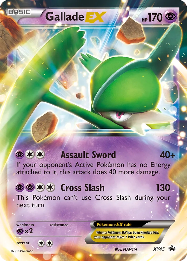XY Black Star Promos 영어판 Gallade-EX XY45 카드 앞면