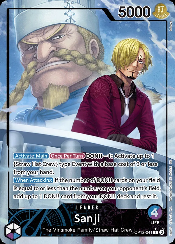 Legacy of the Master 영어판 Sanji OP12-041 · 패럴렐 카드 앞면