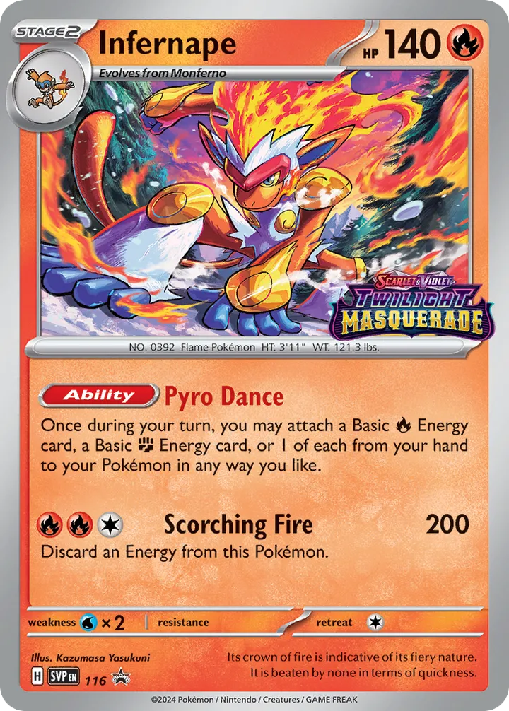 SVP Black Star Promos 英語版 Infernape 116 カード表面