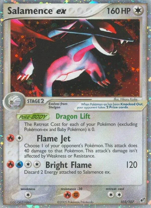 EX Deoxys 英語版 Salamence ex 103 カード表面
