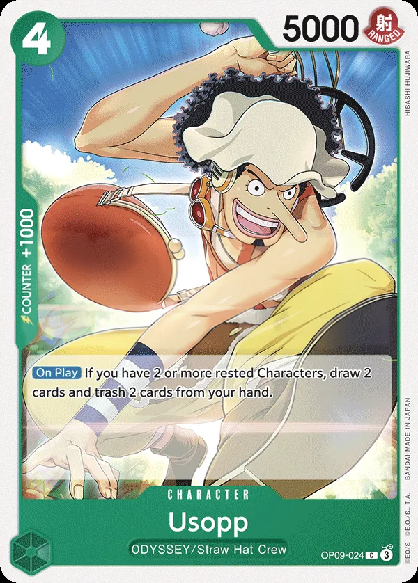 Emperors in the New World 영어판 Usopp OP09-024 카드 앞면