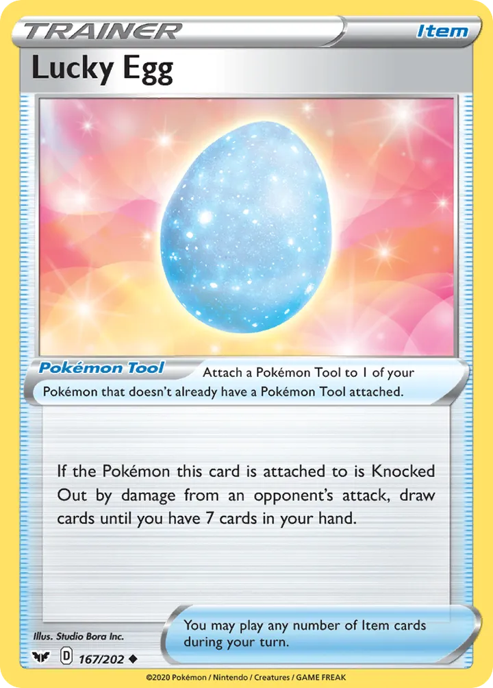 Sword & Shield 영어판 Lucky Egg 167 카드 앞면