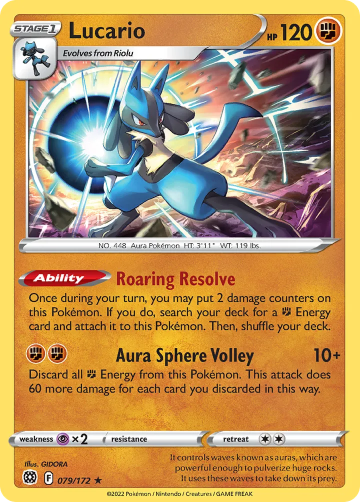 Sword & Shield—Brilliant Stars 英語版 Lucario 79 カード表面