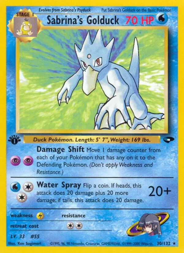Gym Challenge 英語版 Sabrina's Golduck 30 カード表面