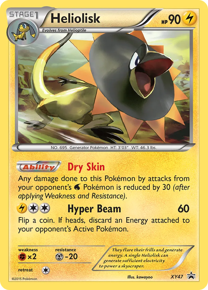 XY Black Star Promos 영어판 Heliolisk XY47 카드 앞면