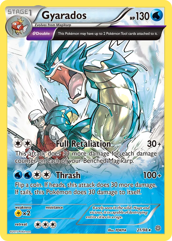 XY—Ancient Origins 英語版 Gyarados 21 カード表面