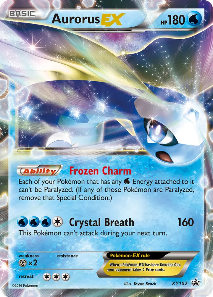 XY Black Star Promos 영어판 Aurorus-EX XY102 카드 앞면