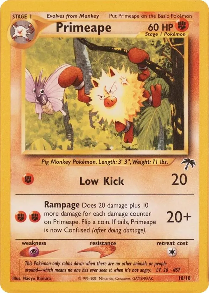 Front of Primeape 18, Southern Islands English