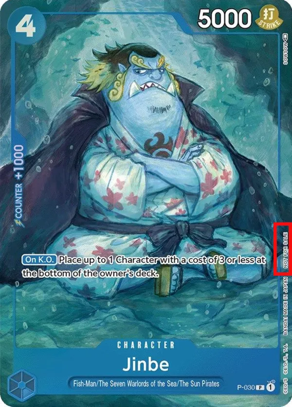 Promotion Cards 영어판 Jinbe P-030 카드 앞면
