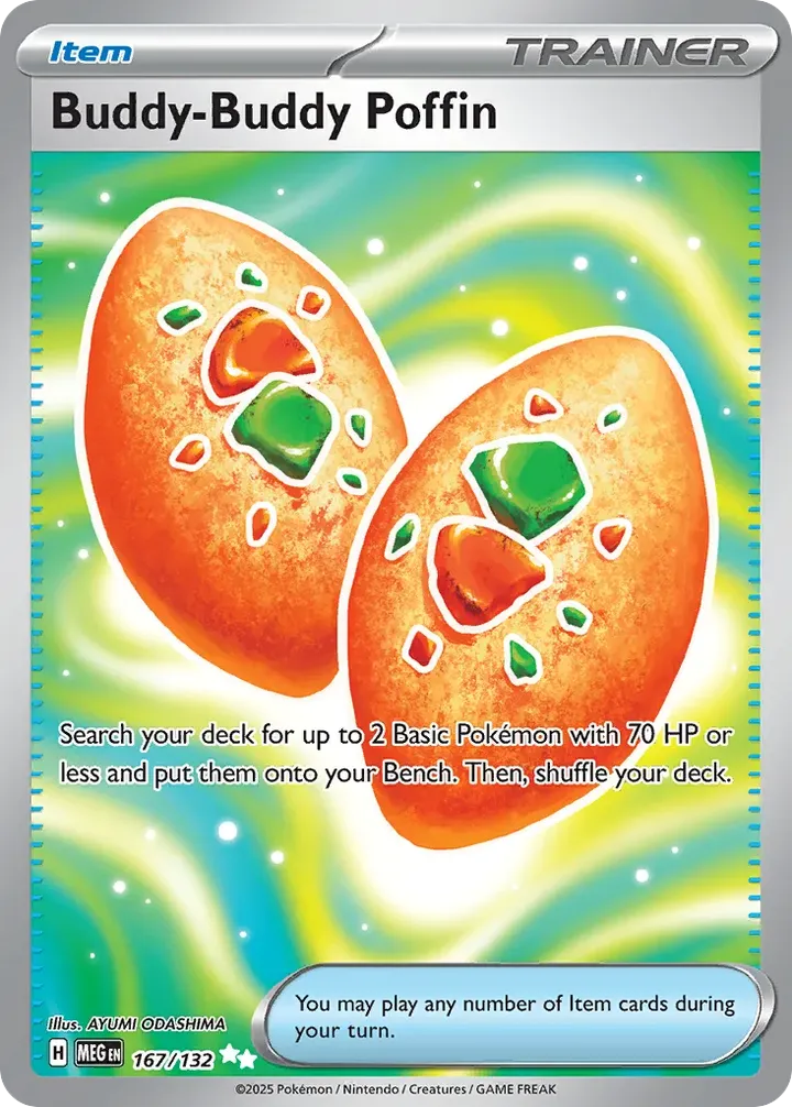 Mega Evolution 英語版 Buddy-Buddy Poffin 167 カード表面