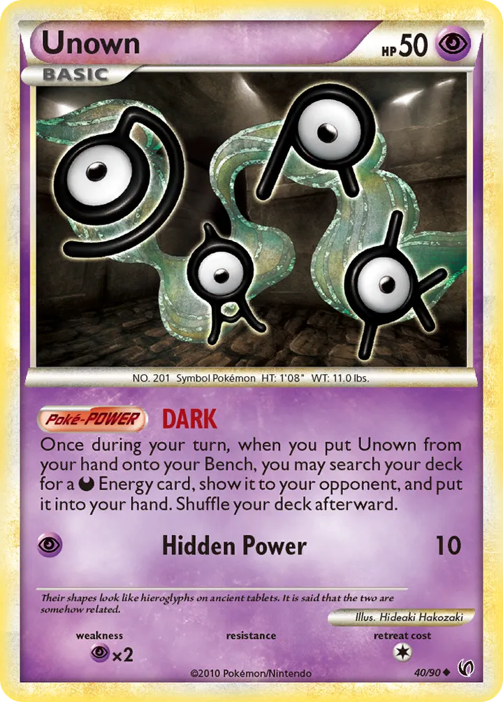 Front of Unown 40, HS—Undaunted English