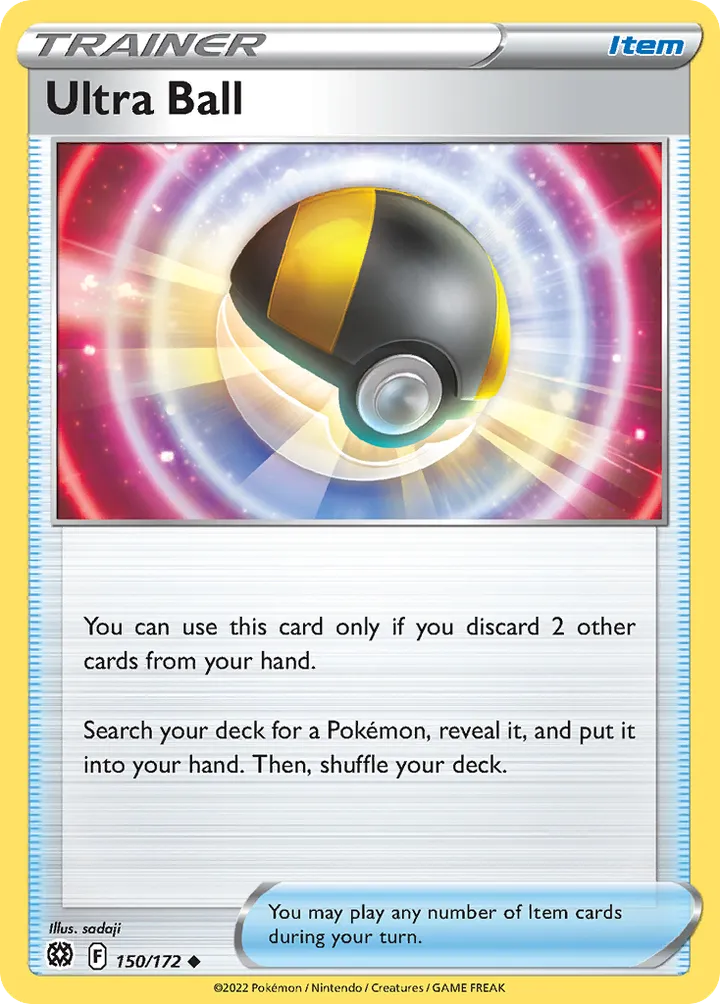 Sword & Shield—Brilliant Stars 英語版 Ultra Ball 150 カード表面