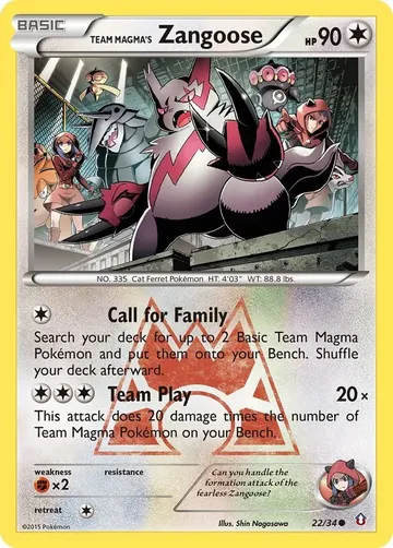 Team Magma's Zangoose 22 $1.56