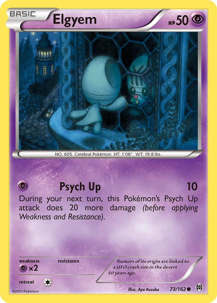 XY—BREAKthrough 英語版 Elgyem 73 カード表面