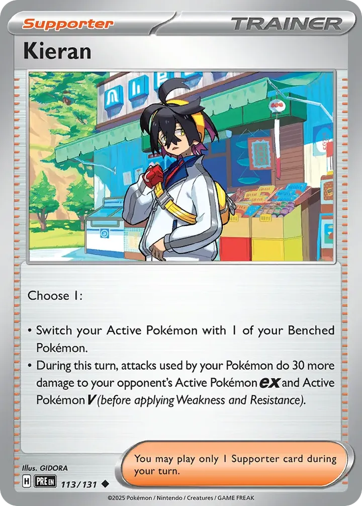 Scarlet & Violet—Prismatic Evolutions 영어판 Kieran 113 카드 앞면