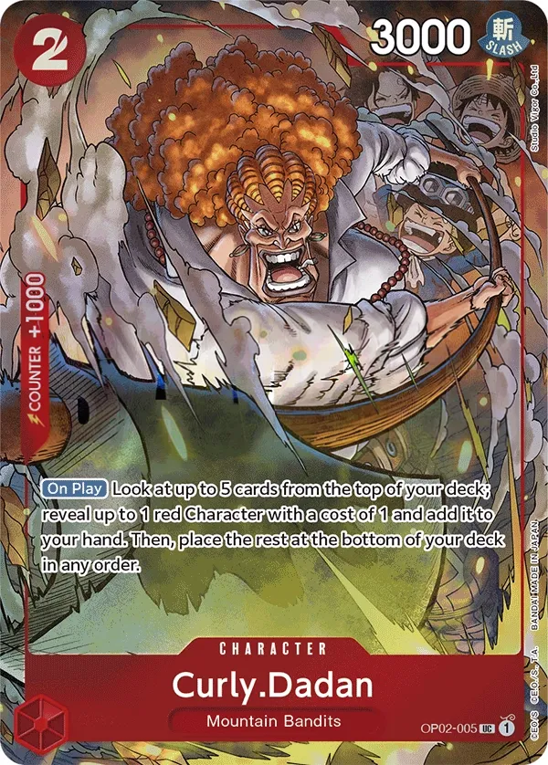 Paramount War 英語版 Curly.Dadan OP02-005 · パラレル 2 カード表面