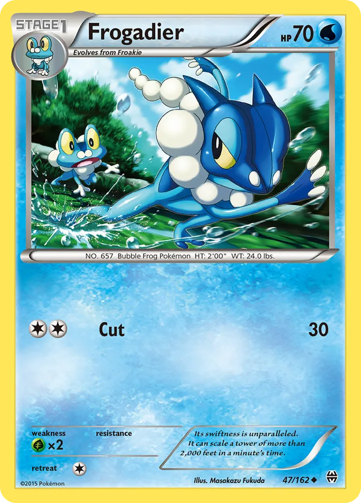 XY—BREAKthrough 英語版 Frogadier 47 カード表面