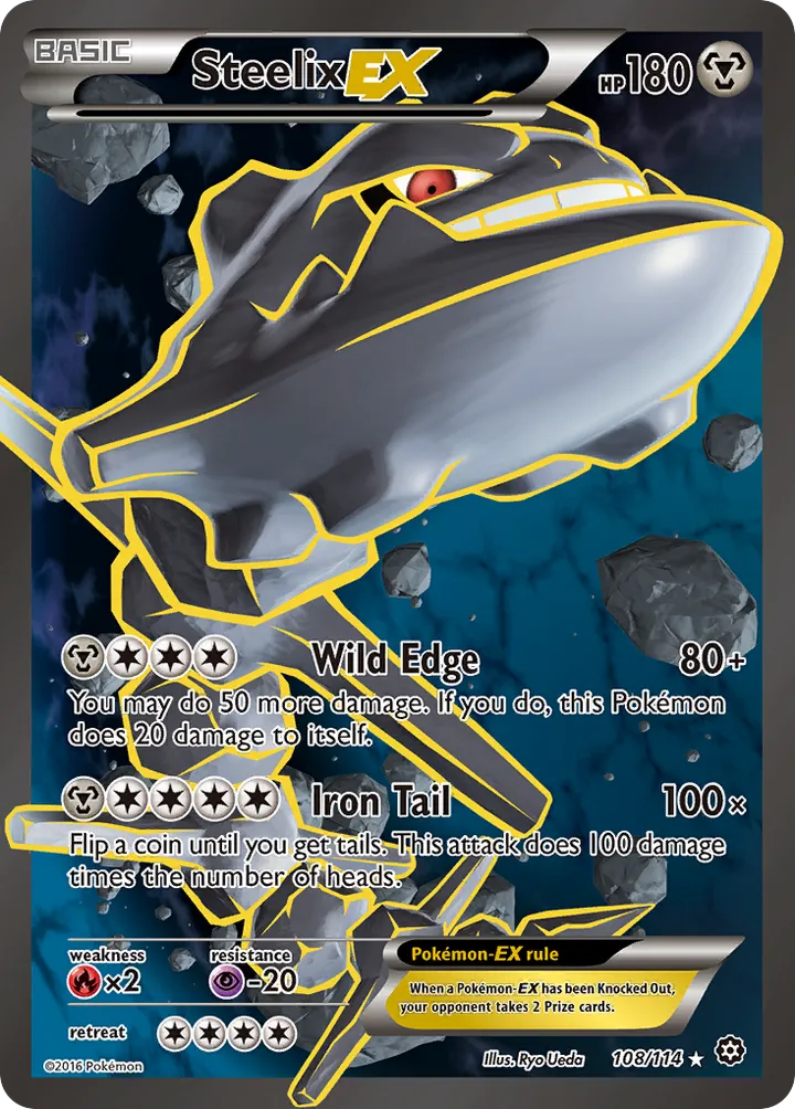 XY—Steam Siege 영어판 Steelix-EX 108 카드 앞면