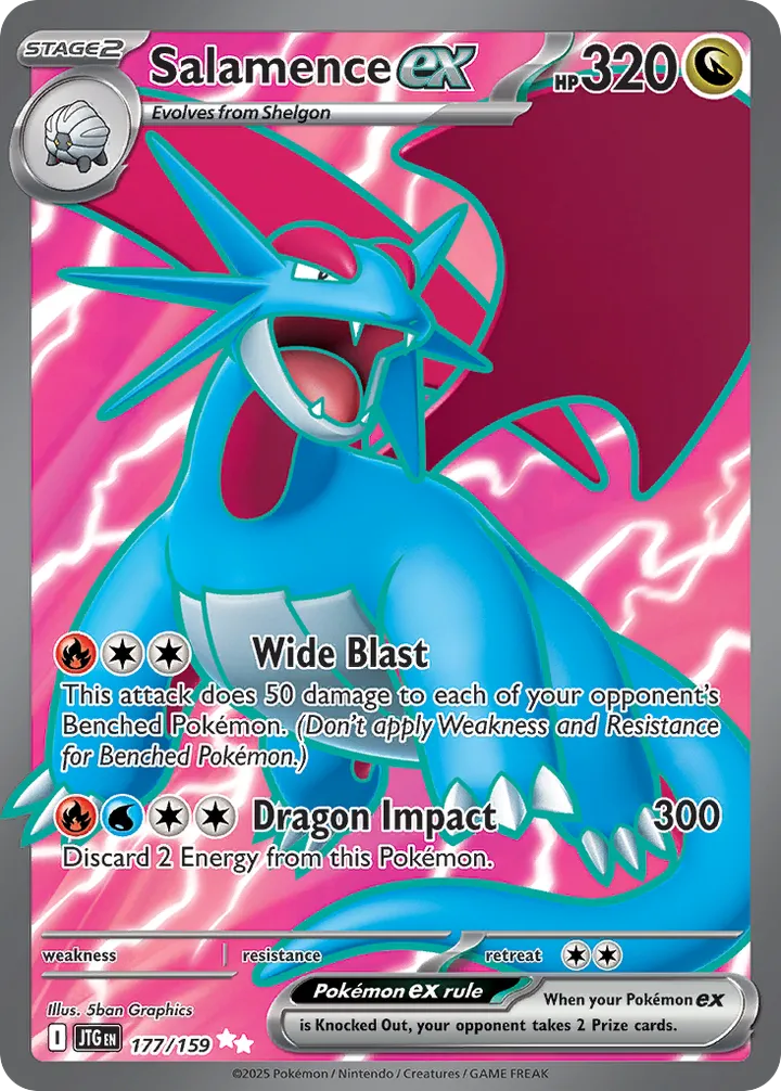Front of Salamence ex 177, Scarlet & Violet—Journey Together English