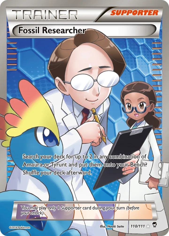 XY—Furious Fists 英語版 Fossil Researcher 110 カード表面