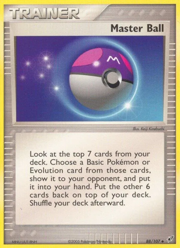 EX Deoxys 英語版 Master Ball 88 カード表面