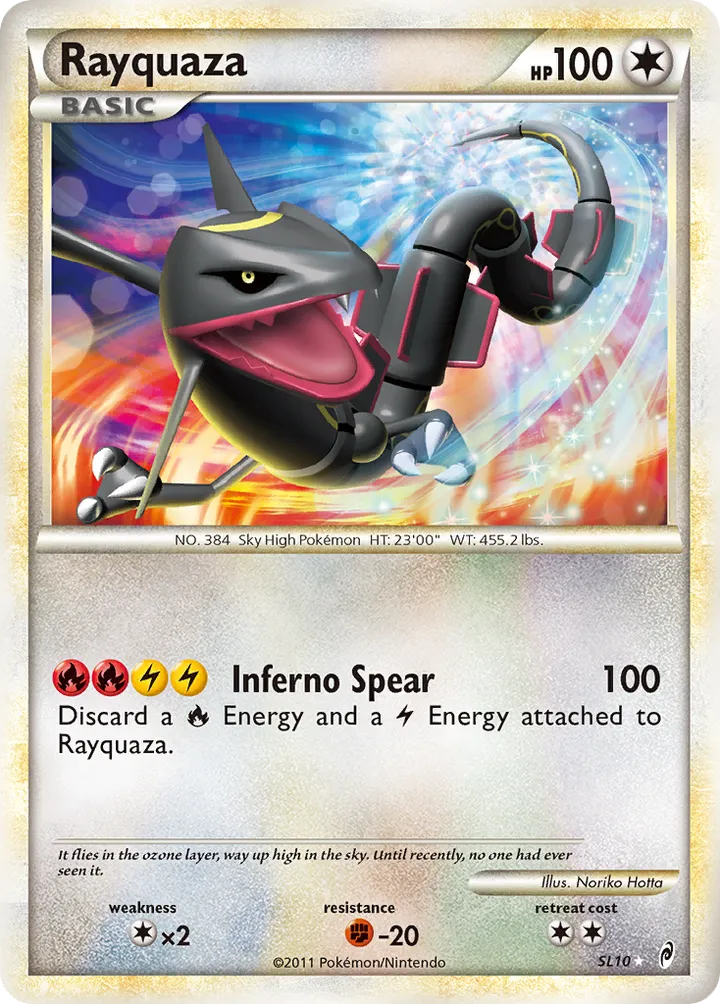 Pokémon TCG: Call of Legends 英語版 Rayquaza SL10 カード表面