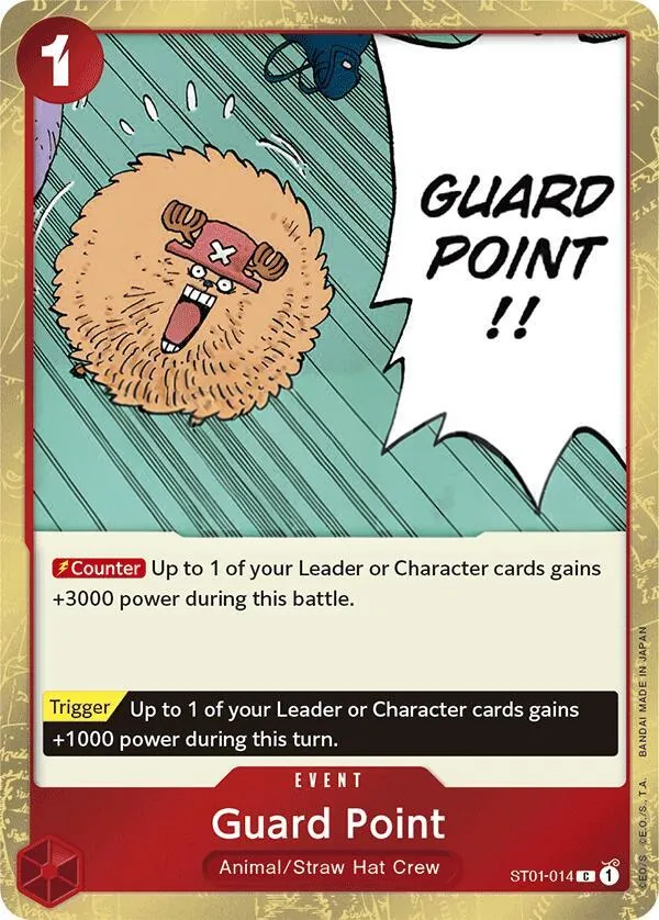 Straw Hat Crew 영어판 Guard Point ST01-014 · 재록 · 졸리로저 카드 앞면