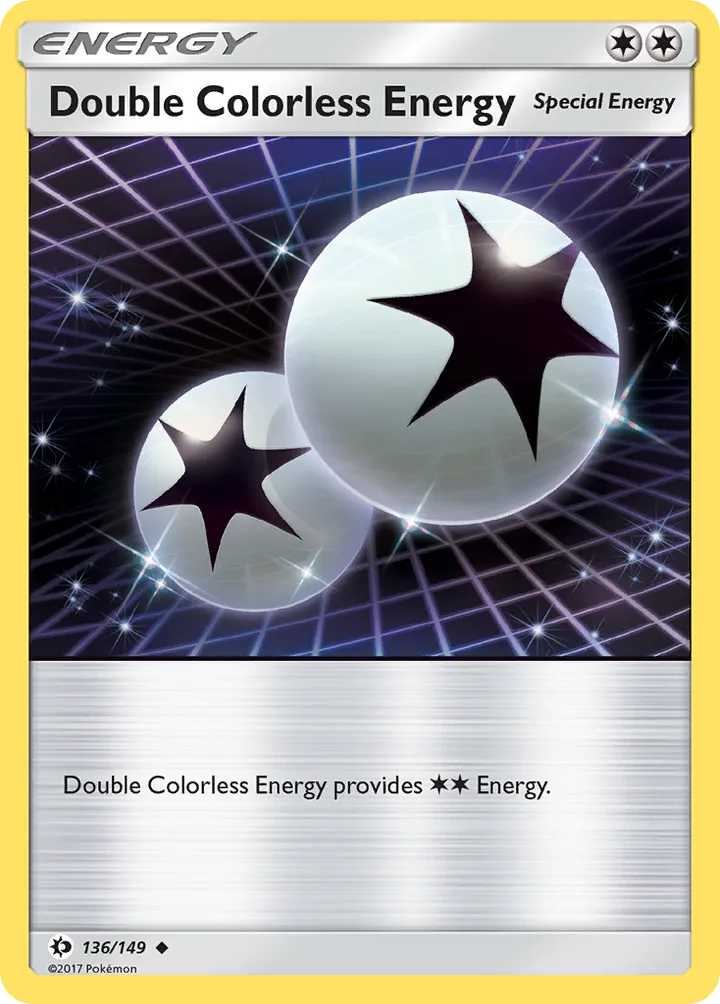 Sun & Moon 英語版 Double Colorless Energy 136 カード表面