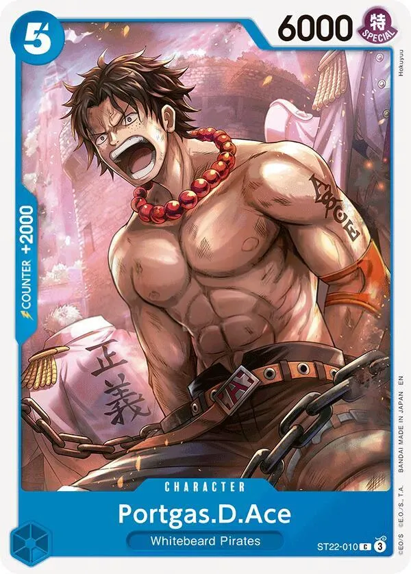 Ace & Newgate 英語版 Portgas.D.Ace ST22-010 カード表面