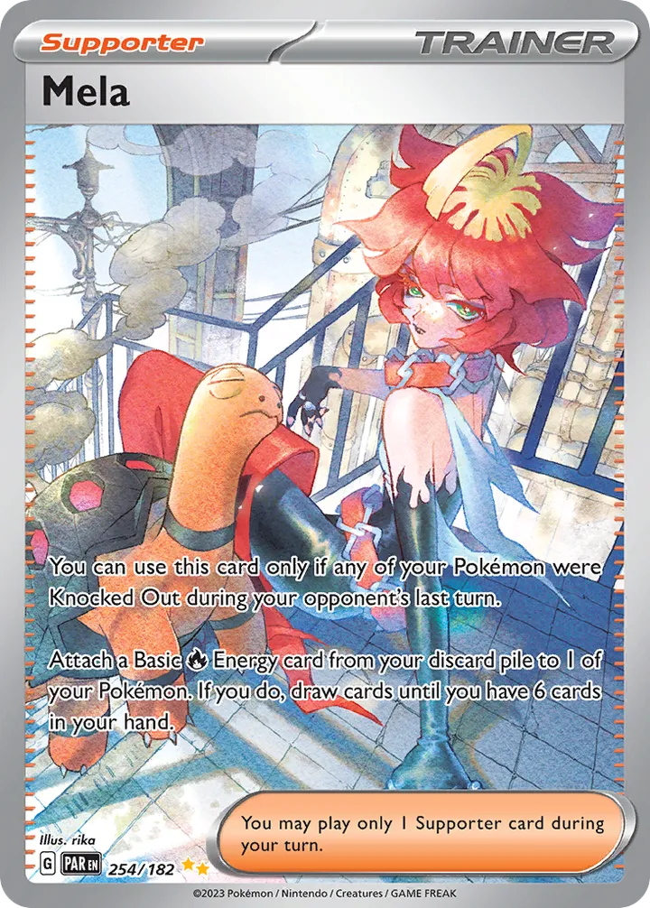 Scarlet & Violet—Paradox Rift 영어판 Mela 254 카드 앞면