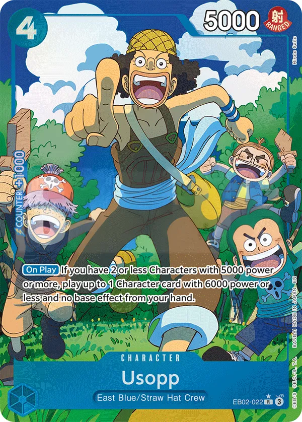 Anime 25th Collection 英語版 Usopp EB02-022 · パラレル カード表面