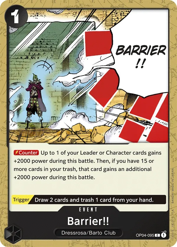 Kingdoms of Intrigue 영어판 Barrier!! OP04-095 카드 앞면