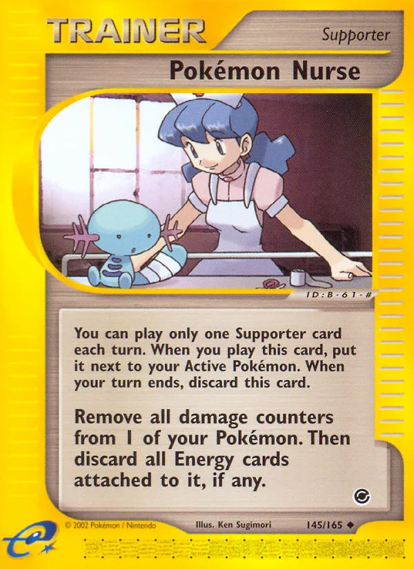 Expedition Base Set 영어판 Pokémon Nurse 145 카드 앞면